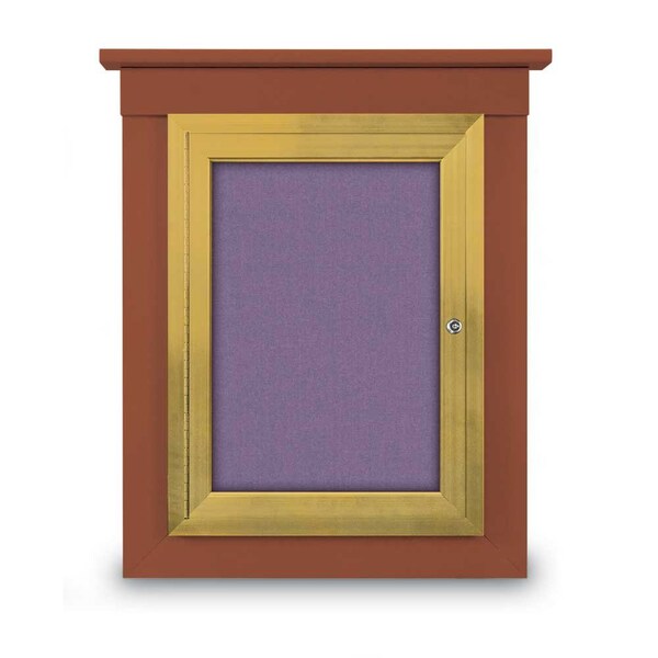 72"x48" 3-Door Enclosed Letterboard, Black Vinyl/Cherry